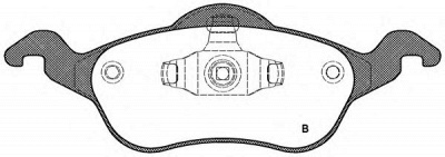 OPEN PARTS bpa069100 -  Комплект тормозных колодок, дисковый тормоз